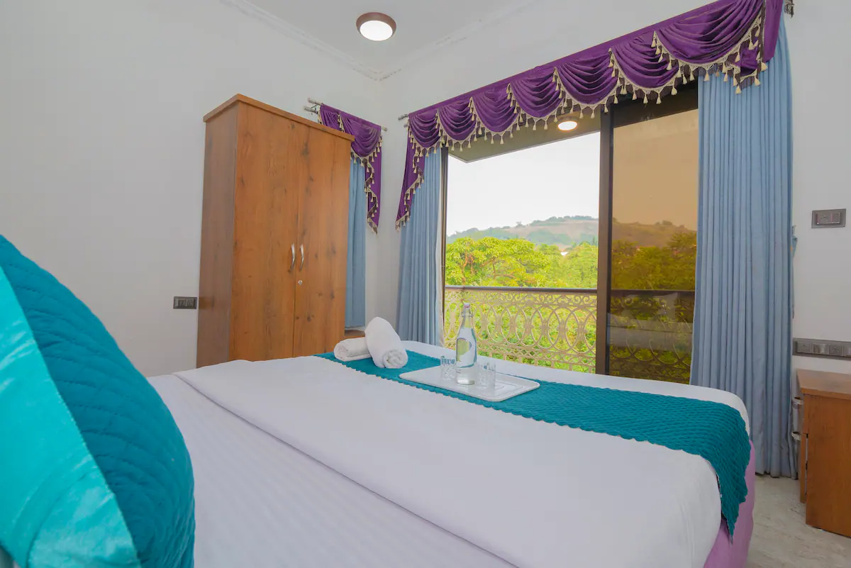 Air-conditioned villa bedroom